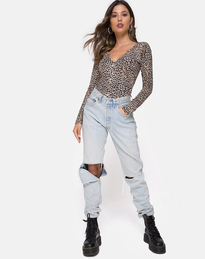 Image de Guanelle Top in Rar Leopard Brown
