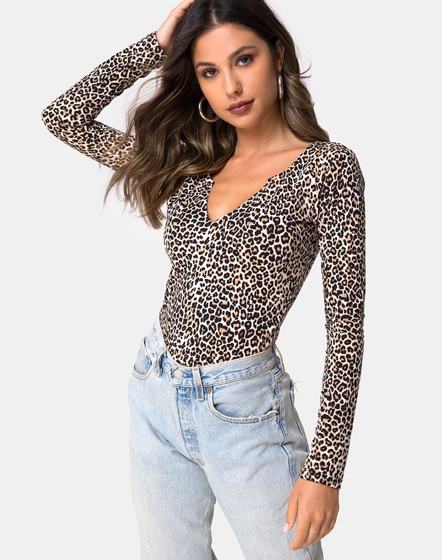 Image de Guanelle Top in Rar Leopard Brown