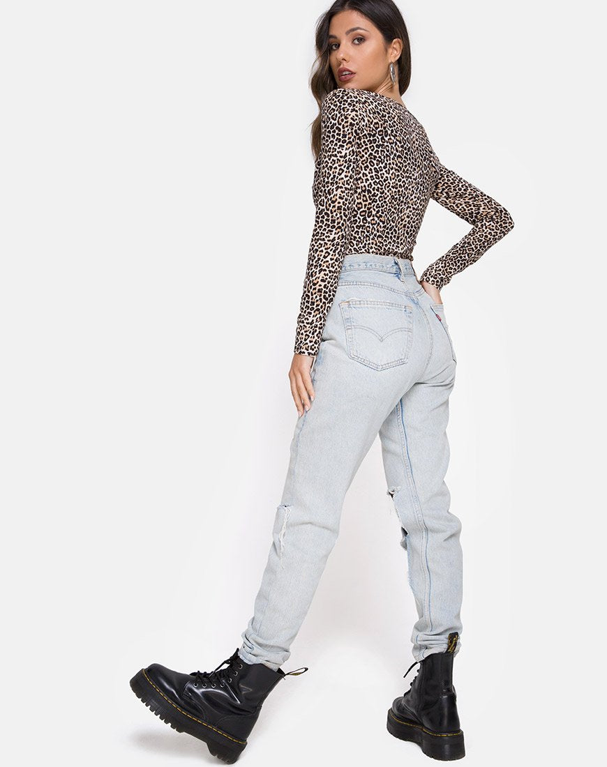 Image de Guanelle Top in Rar Leopard Brown