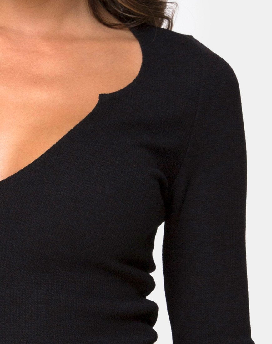 Image de Guanelle Top in Rib Black