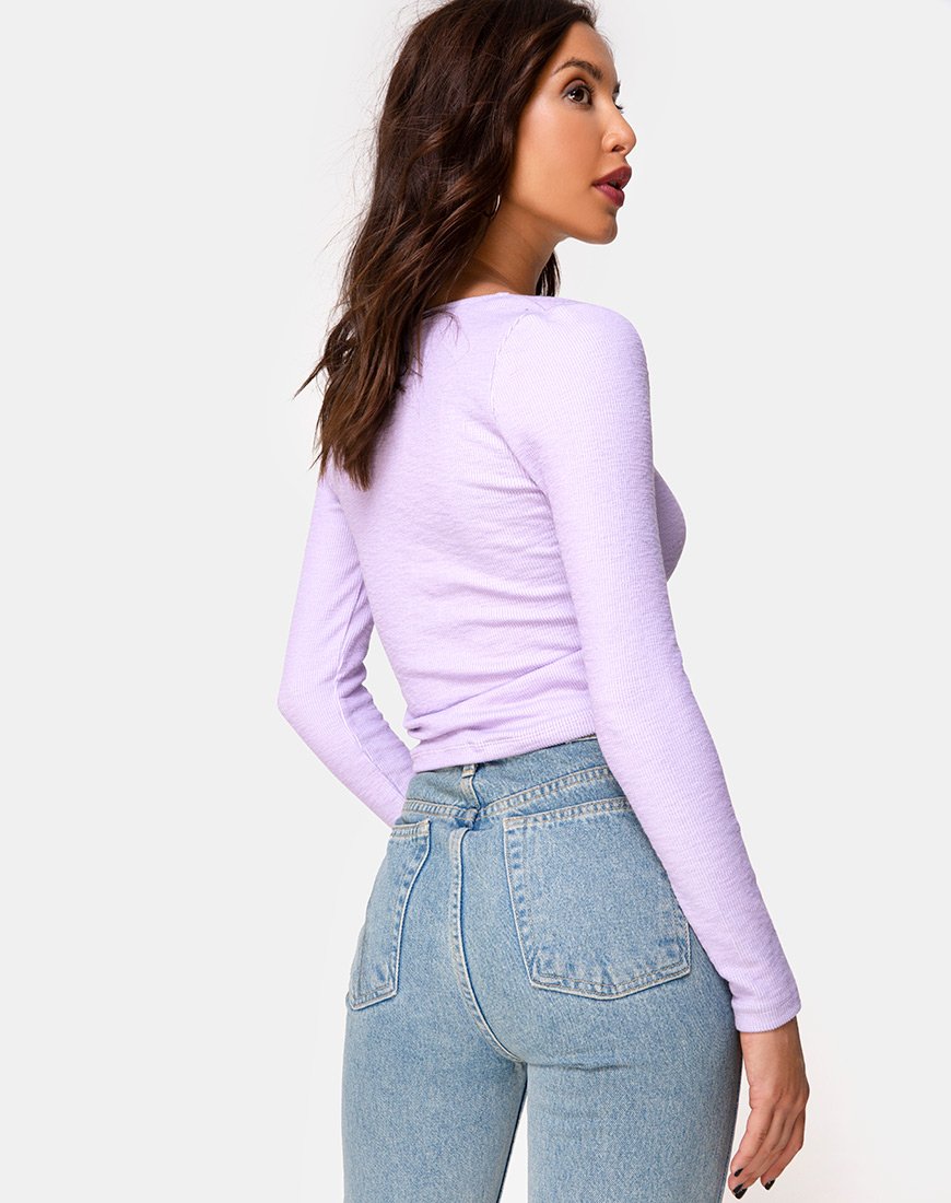 Image de Guanelle Top in Rib Lilac