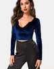 Image de Guan Crop Top in Velvet Navy