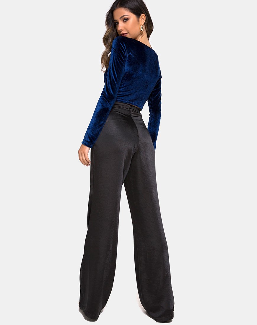 Image de Guan Crop Top in Velvet Navy