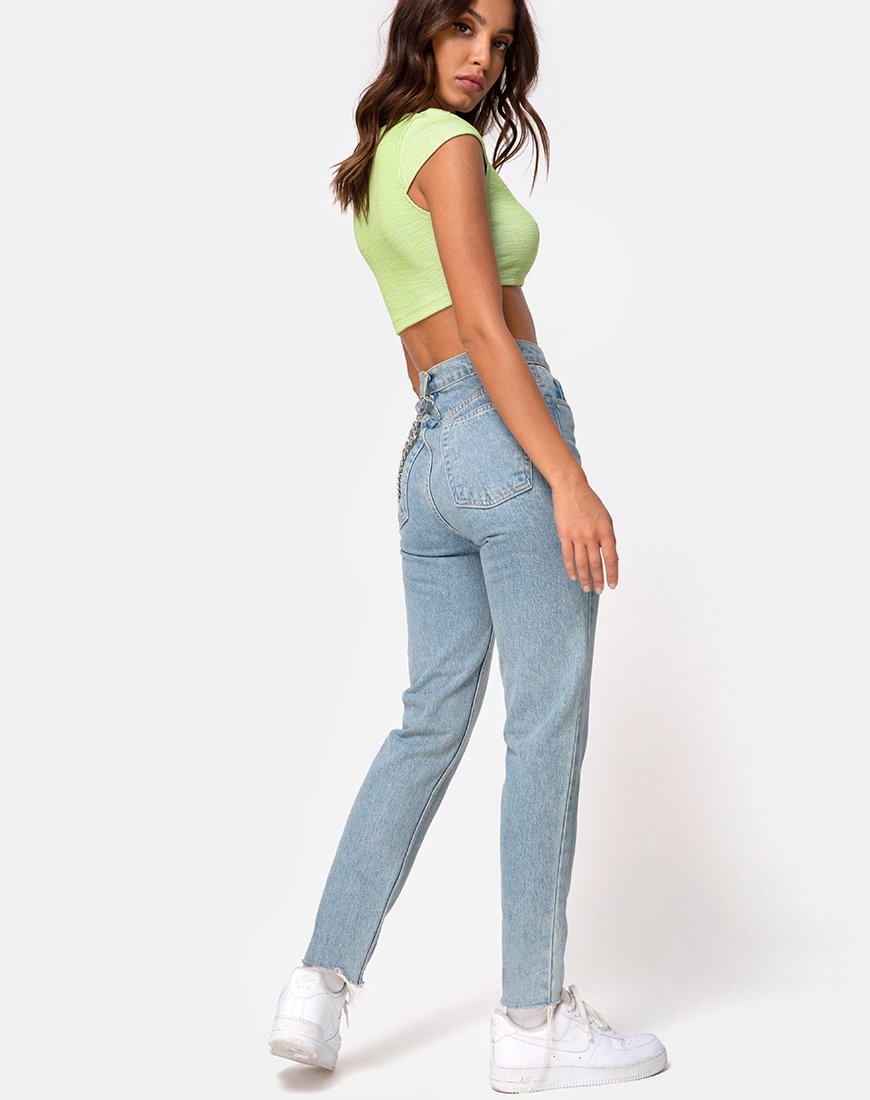 Image de Guanna Crop Top in Rib Lime