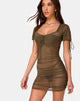 Image de la robe Guenetta en filet olive