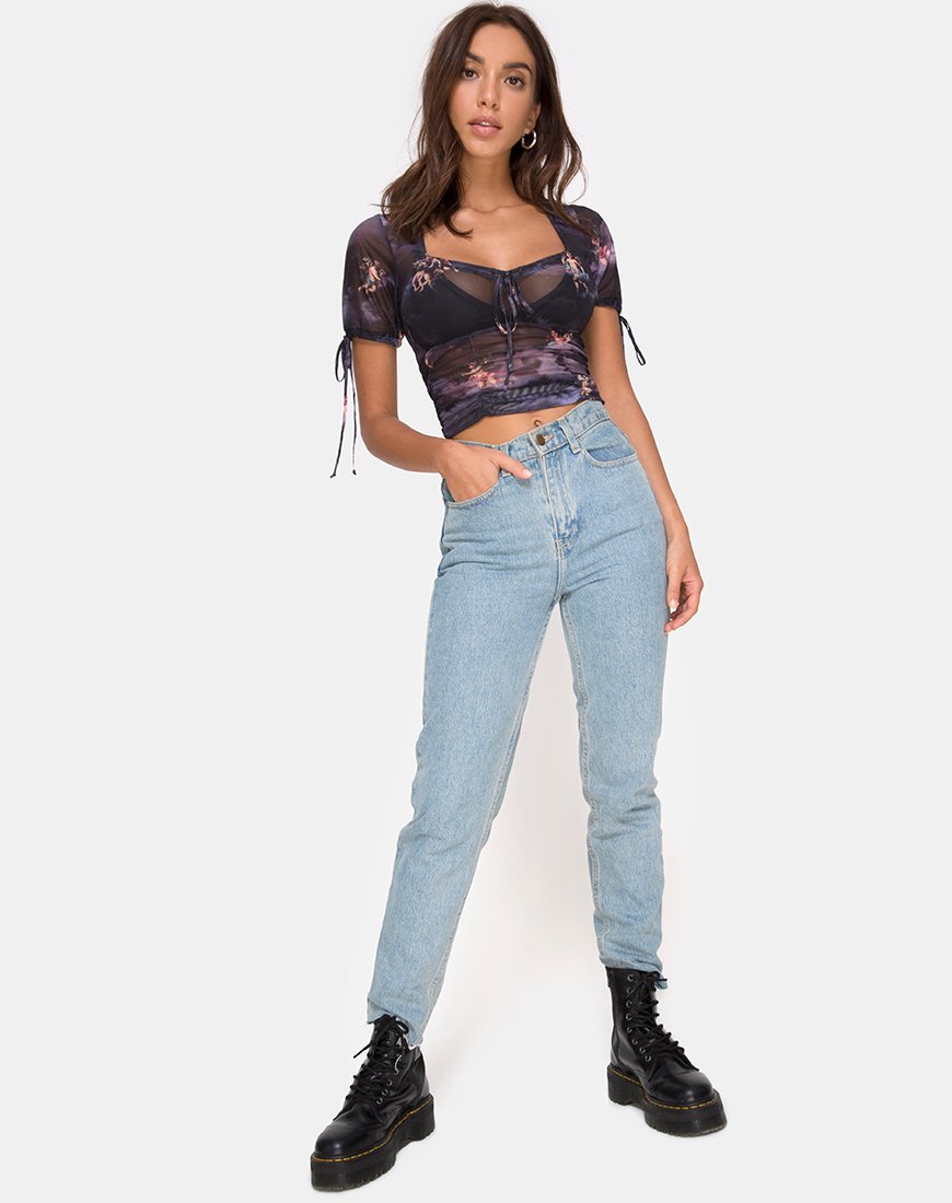 Image de Guinevre Top in Dark Angel Mesh