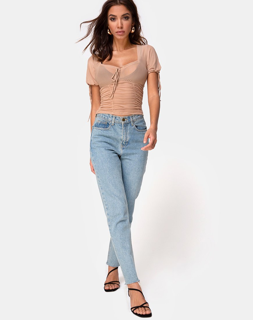 Image de Guinevre Top in Tan Net
