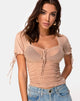 Image de Guinevre Top in Tan Net