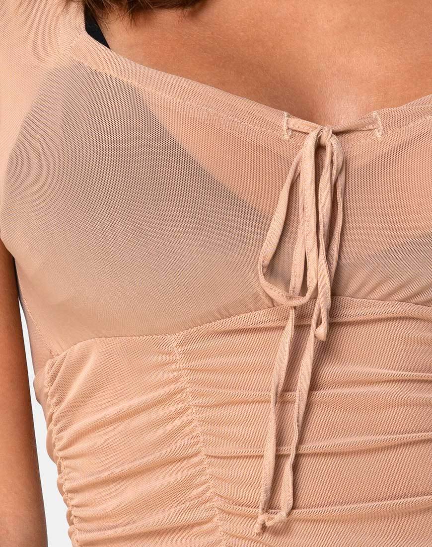 Image de Guinevre Top in Tan Net