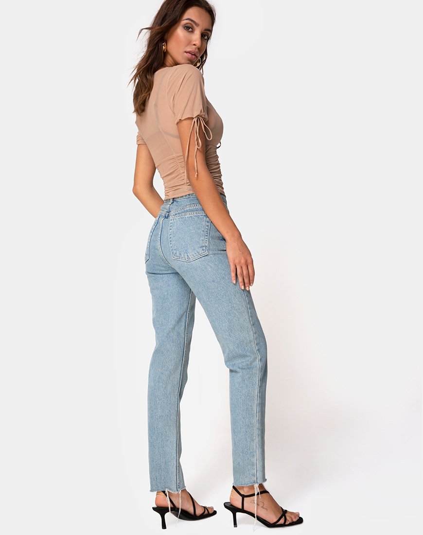 Image de Guinevre Top in Tan Net