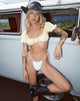 Image de Haenji Crop Top in Lemon Gingham Yellow