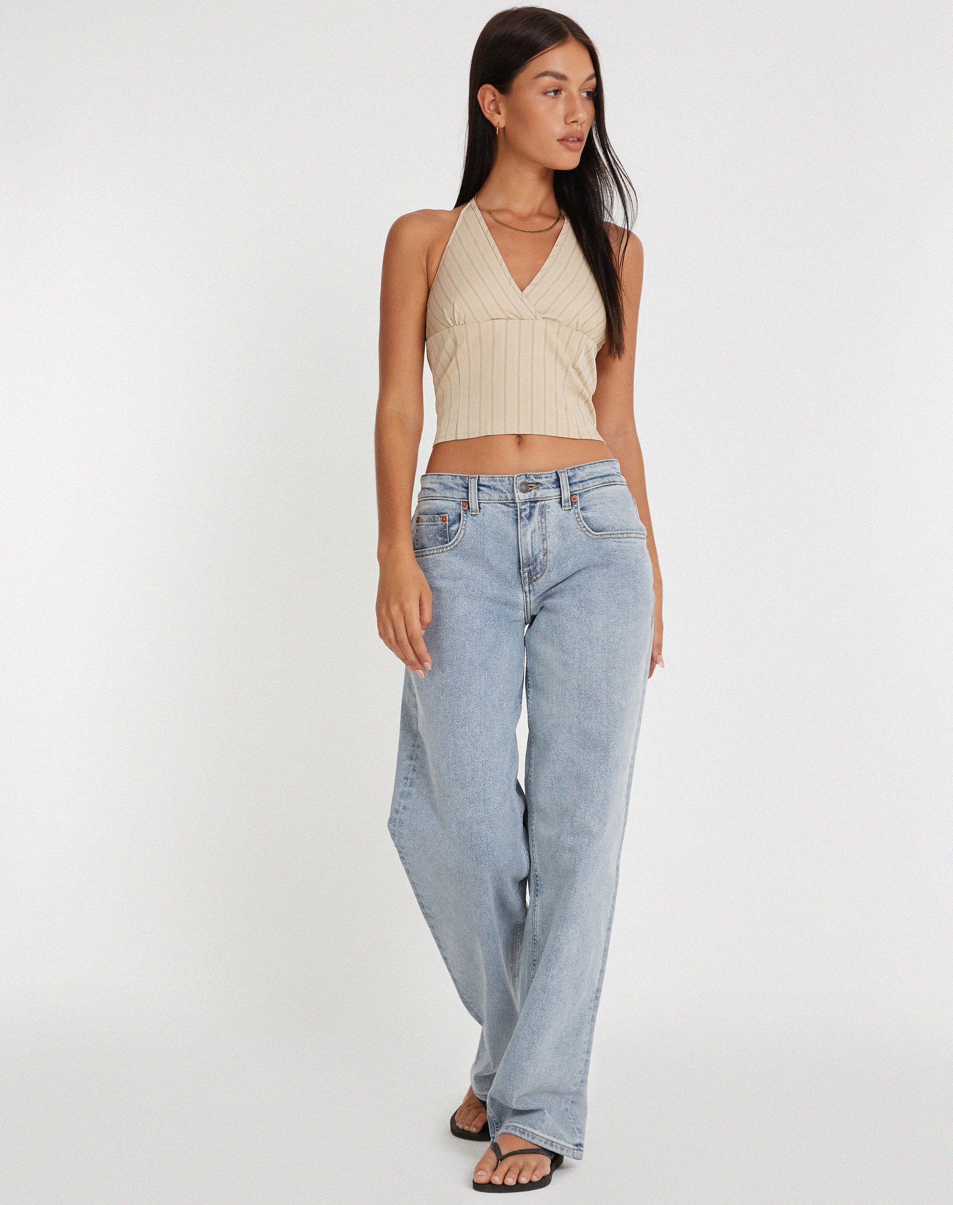 image de Hajra Vest Top in Cream Stripe
