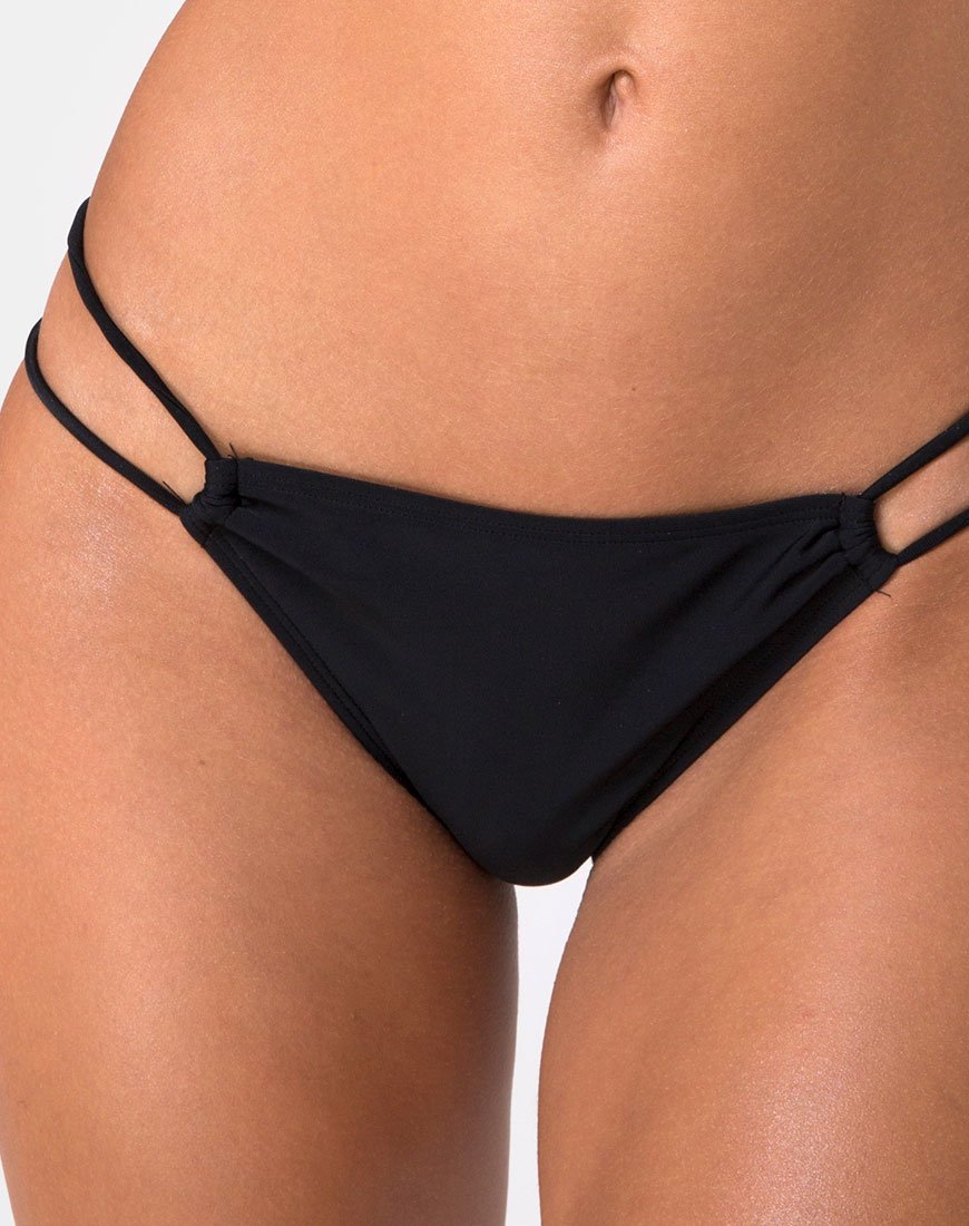 Image de la culotte de bikini Halow en noir