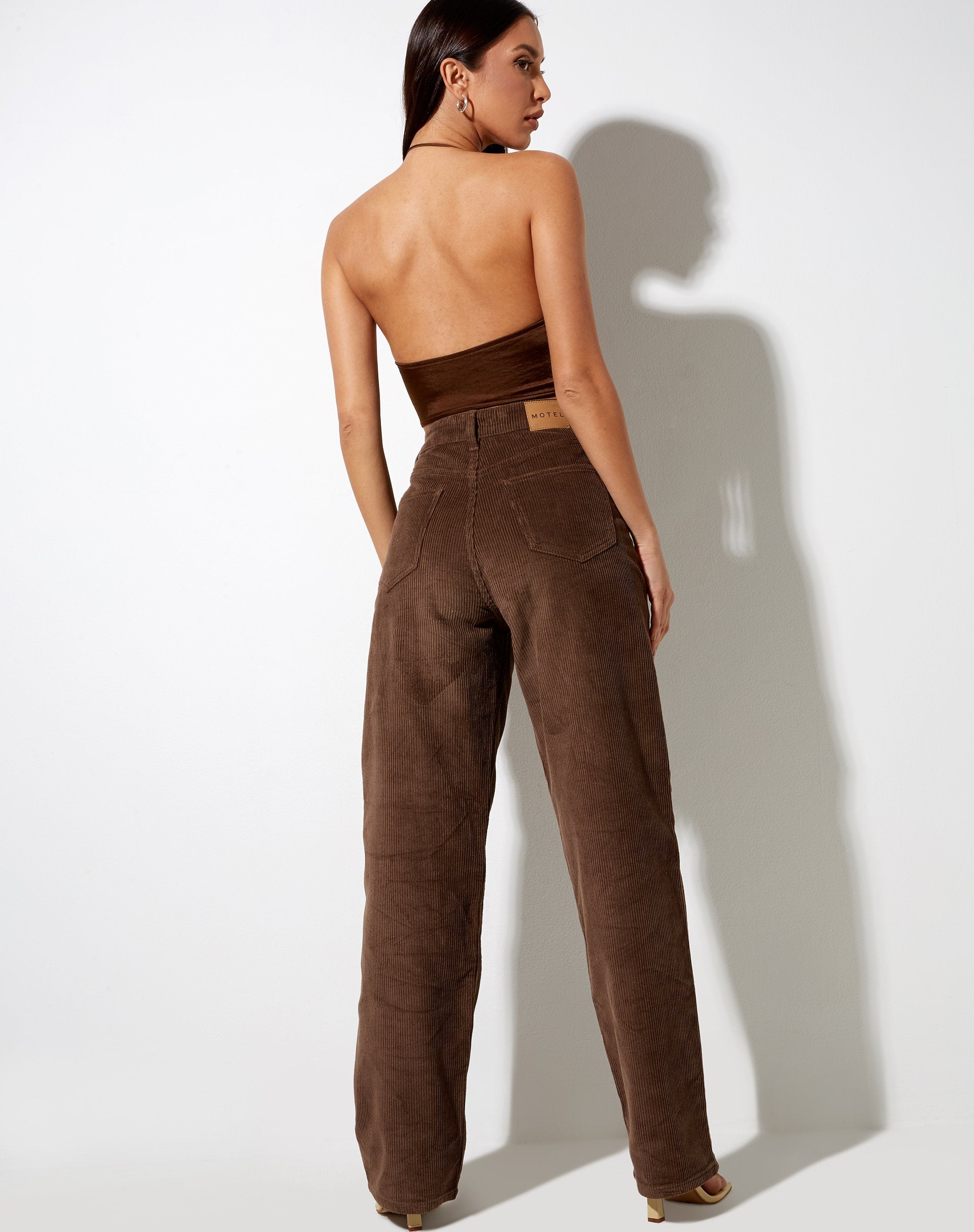Image de Halpi Crop Top in Satin Rich Brown