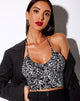 Image de Haltri Crop Top in Abstract Animal