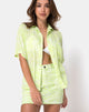 Image de la chemise hawaïenne en zébra classique Lime