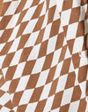 Damier diagonal Tan et Ivory