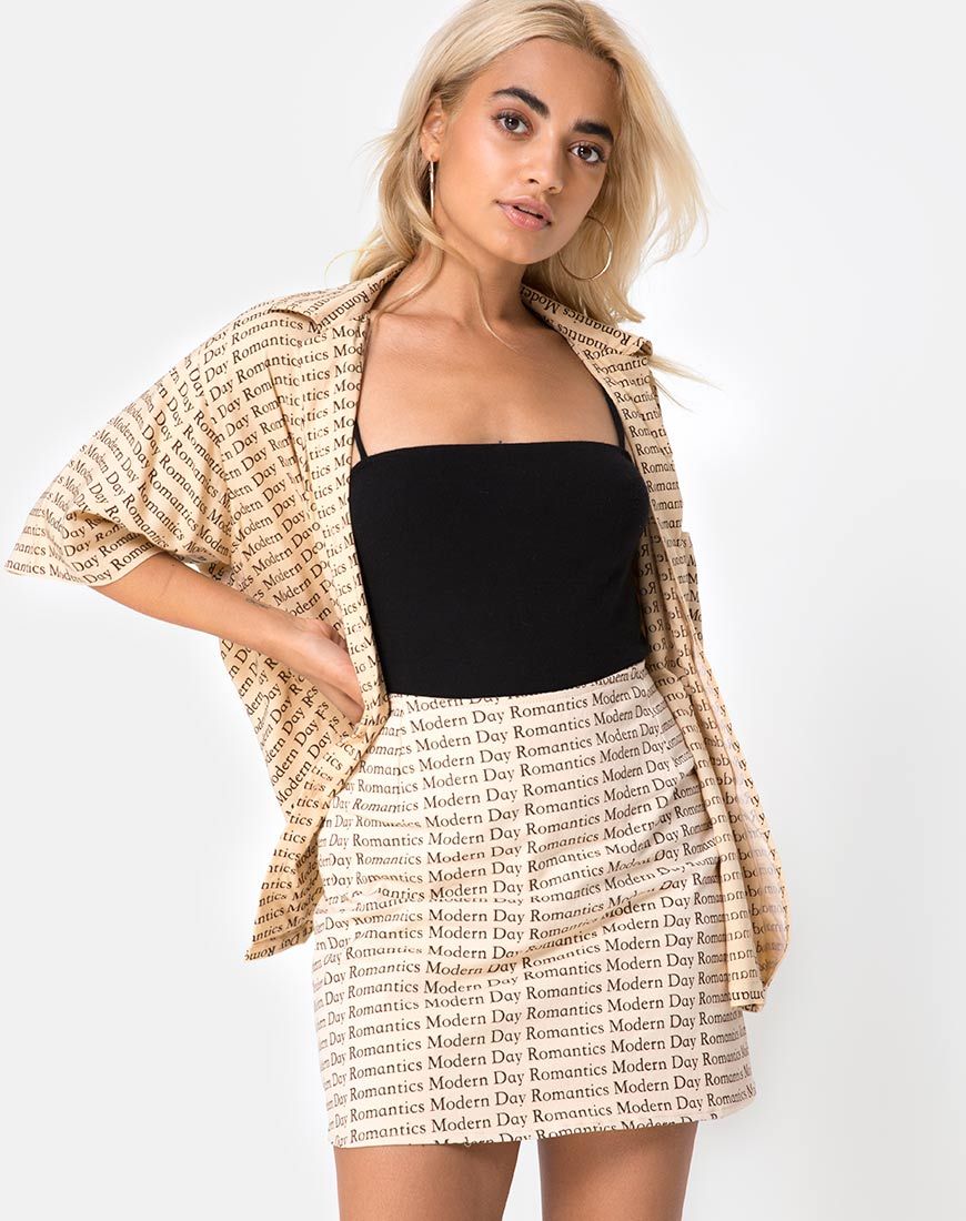 Chemise hawaïenne en Modern Day Romantics Nude