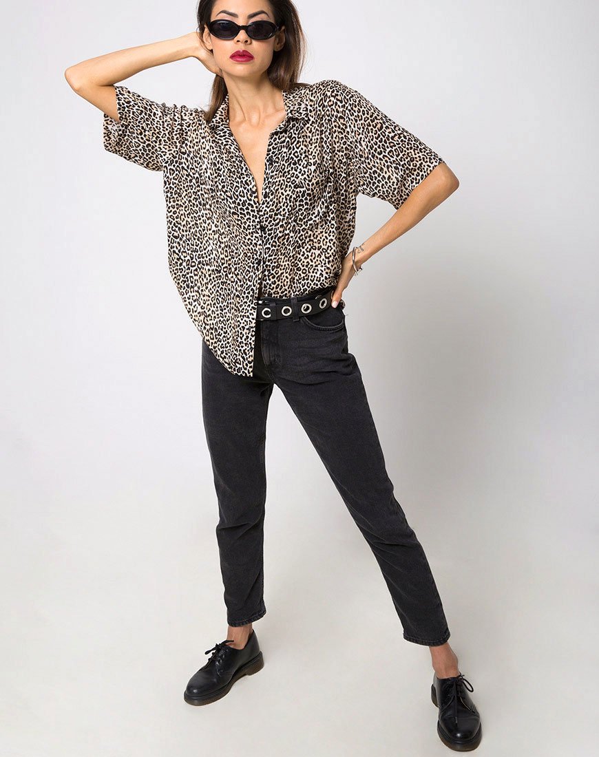 Image de la Chemise hawaïenne en Rar Leopard Brown