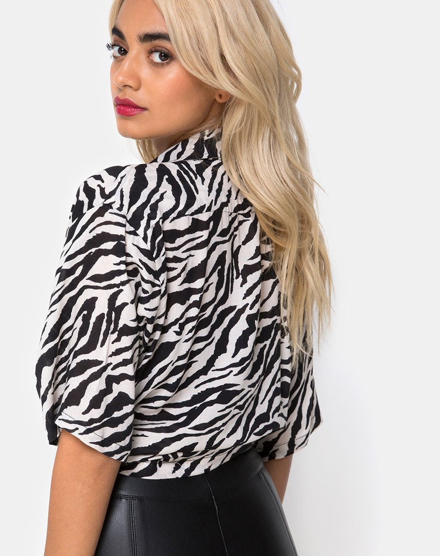Chemise hawaïenne en zèbre des années 90