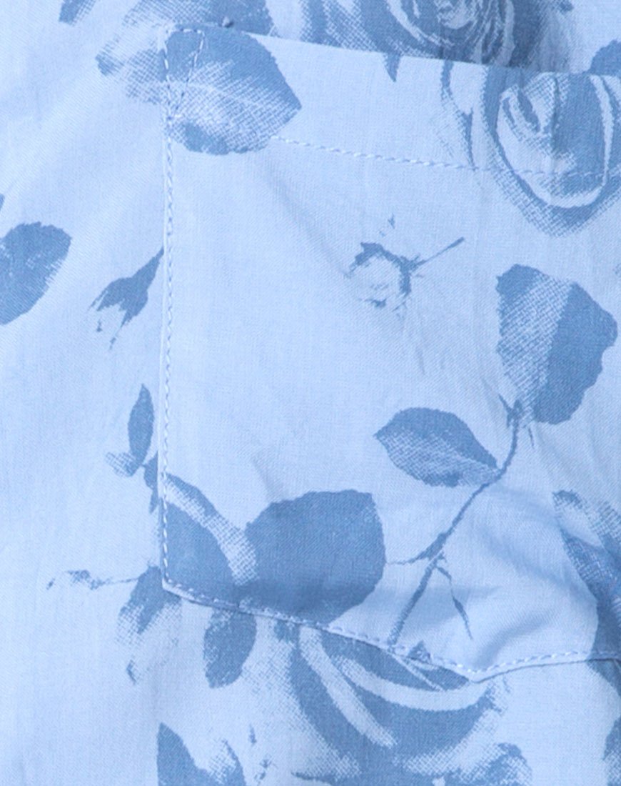 Image de la chemise hawaïenne en rose ciel