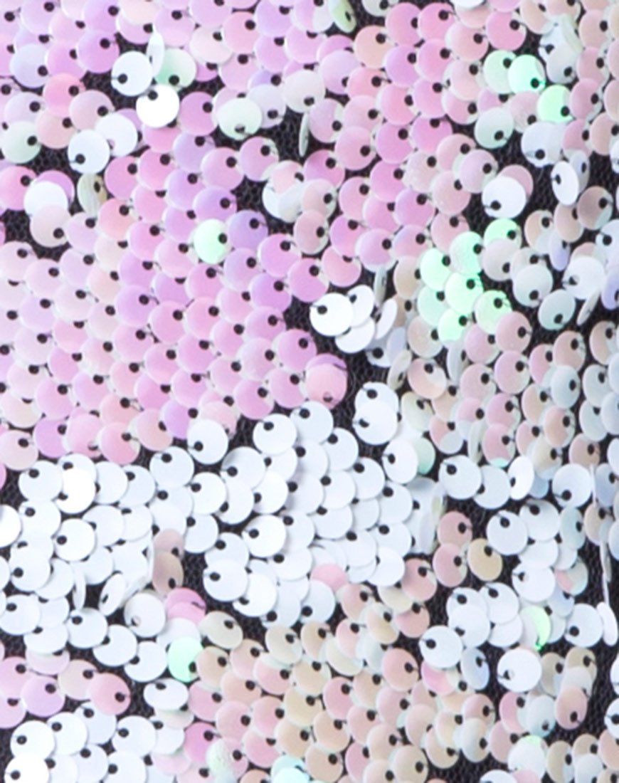 Image de Hedi Robe en écailles de poisson paillettes irisées noir perle