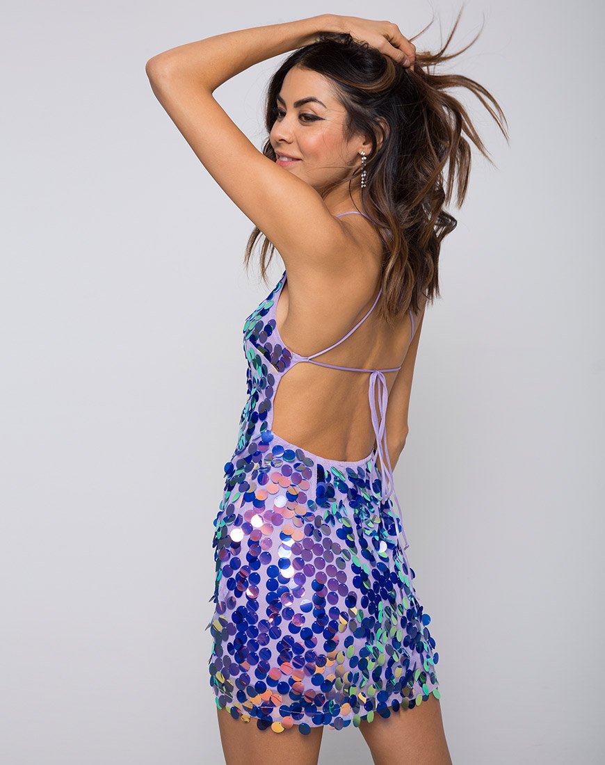 Image de Hedi Dress in Disc Sequin Fire