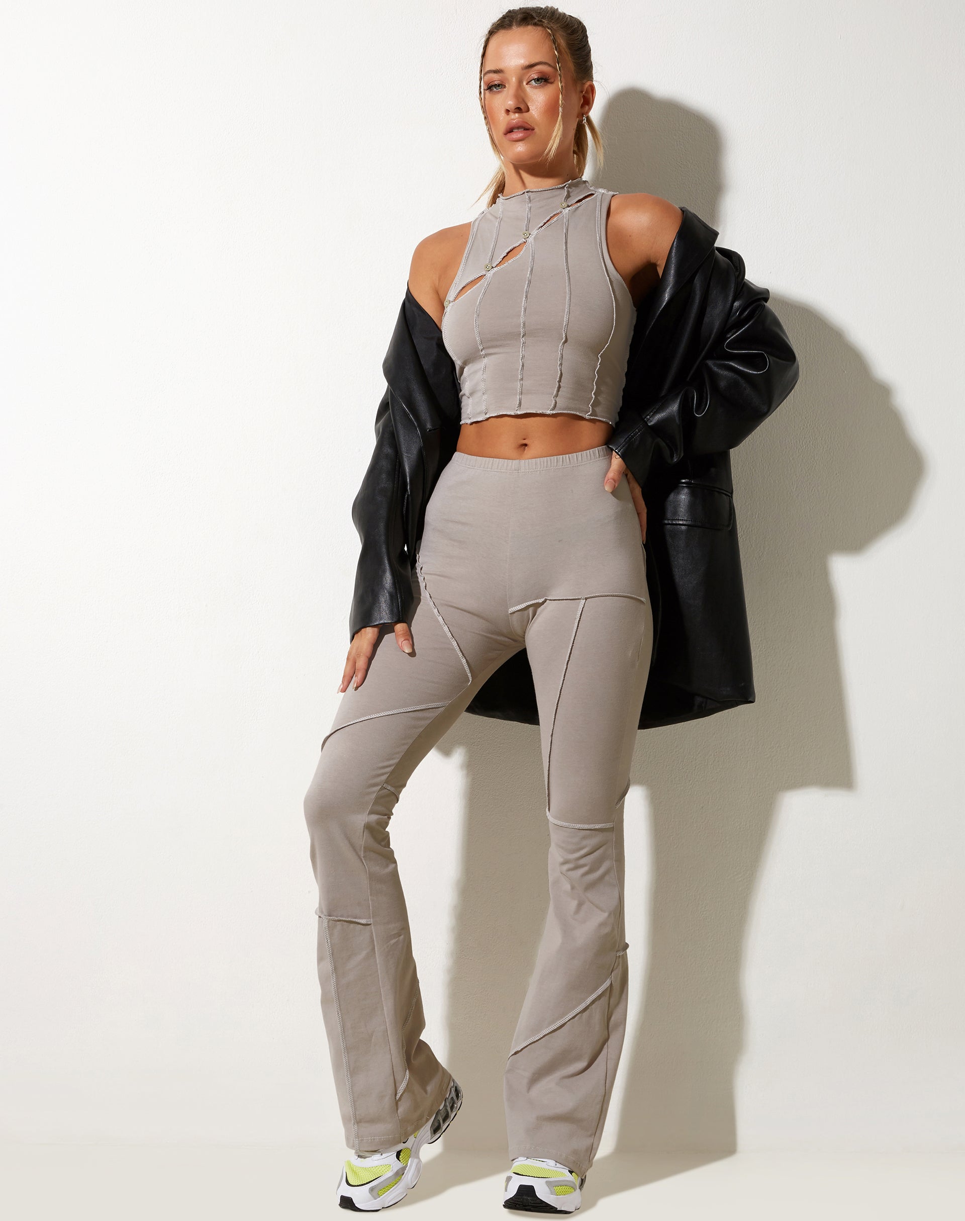 Image de Helvy Crop Top en Lycra Oat Milk