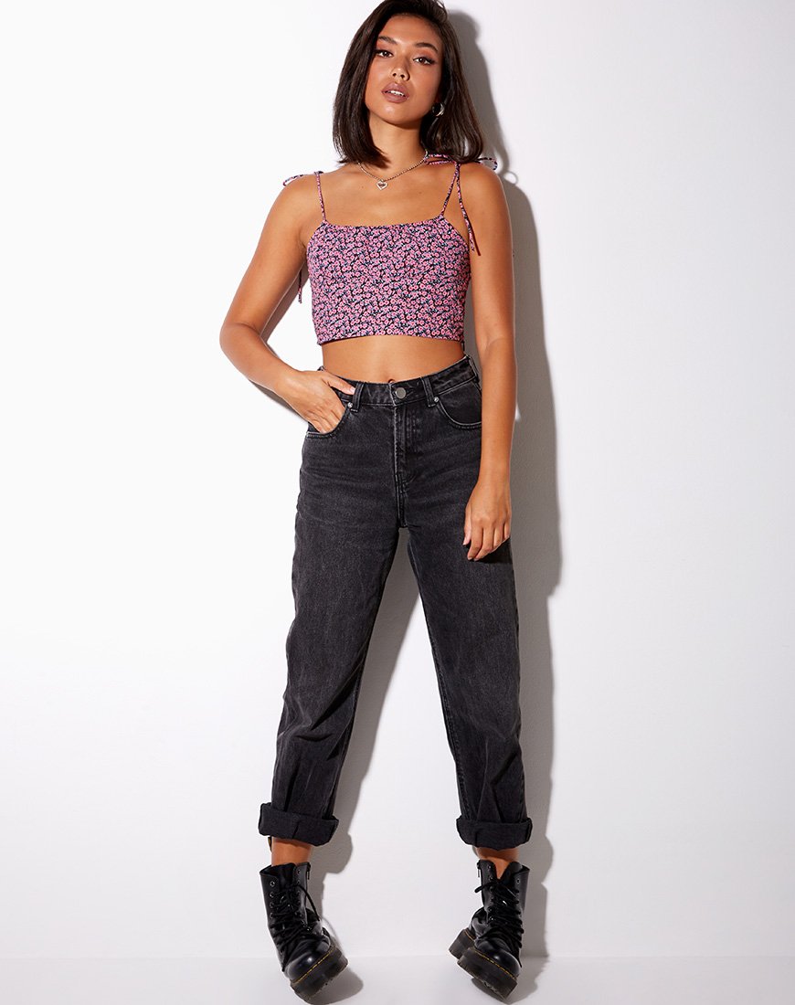 Image de Hemary Crop Top in Floral Fun Pink