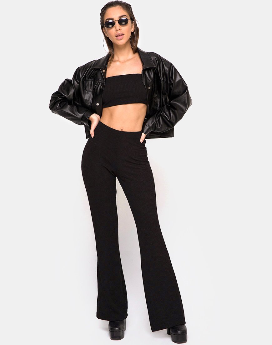 Image de Bomb Tube Top in Black Jumbo Rib