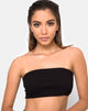 Image de Bomb Tube Top in Black Jumbo Rib