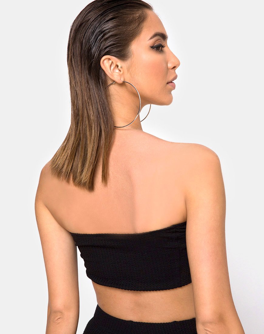 Image de Bomb Tube Top in Black Jumbo Rib