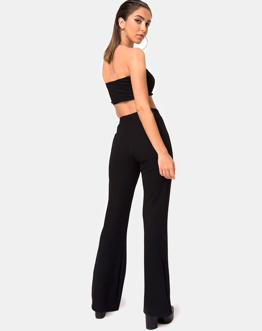 Image de Bomb Tube Top in Black Jumbo Rib
