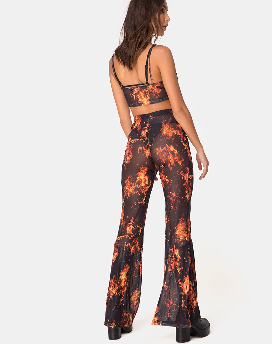Image de marque Herlom Flare Trouser in Fire Mesh