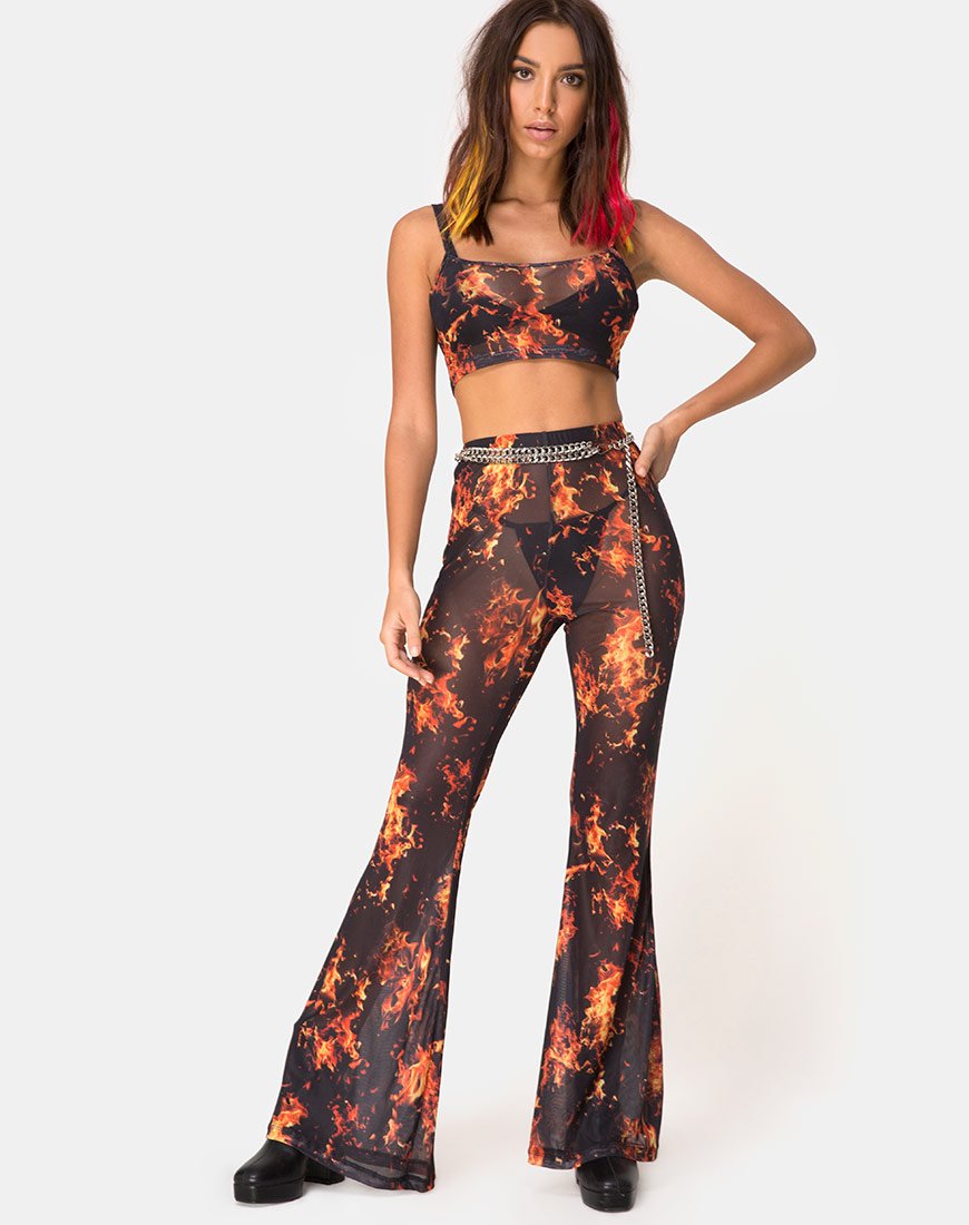 Image de marque Herlom Flare Trouser in Fire Mesh