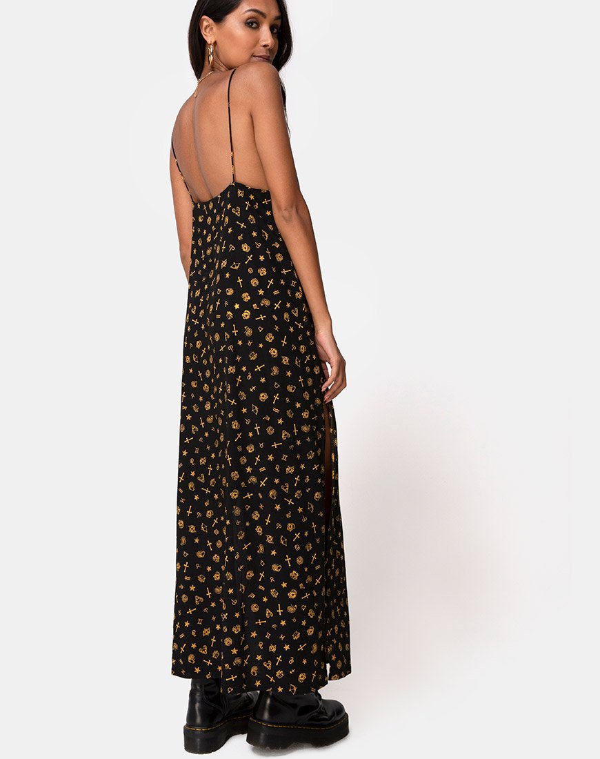 Image de Hermina Maxi Dress in Mini Astro Black