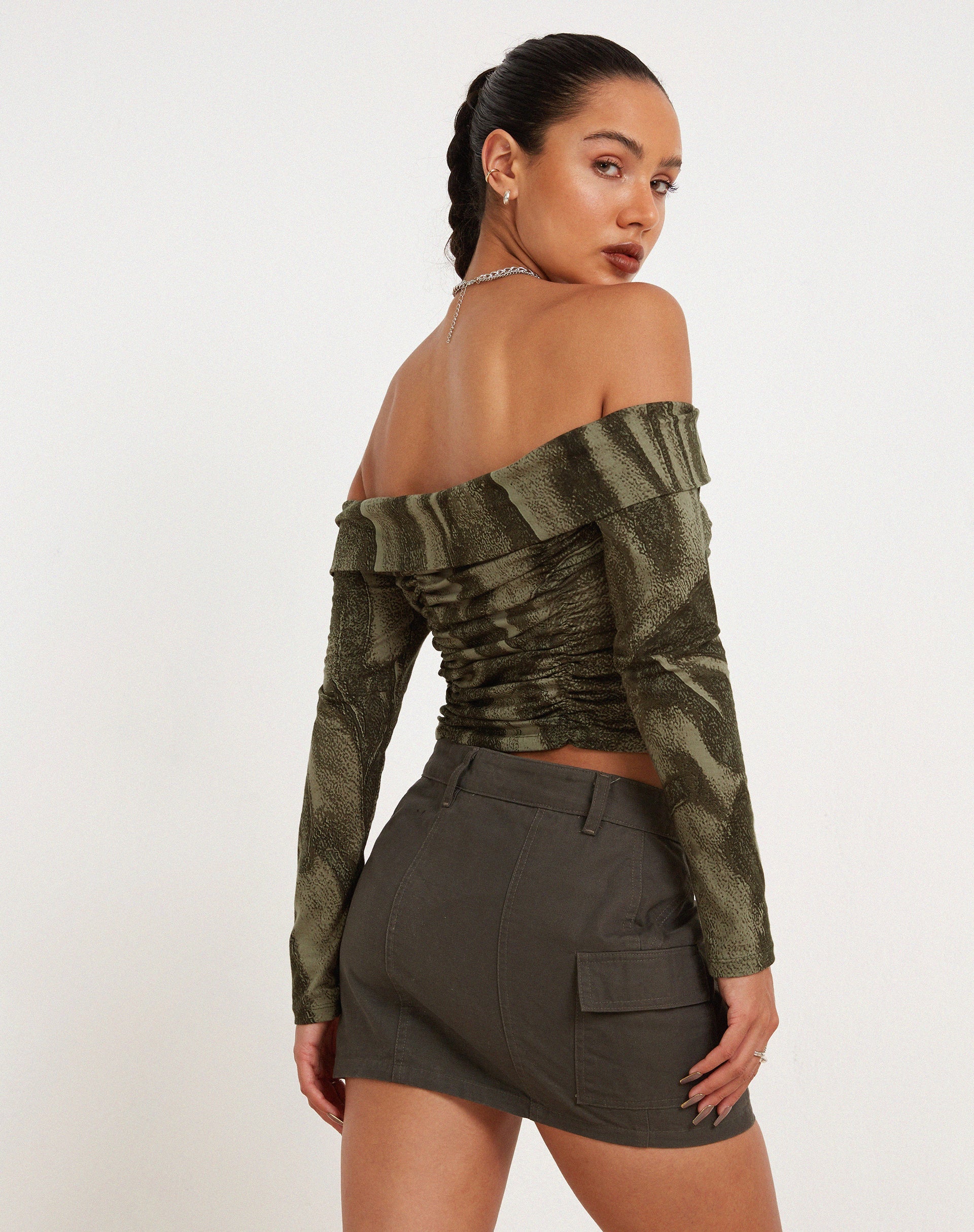 Image de Hestina Top in Dystopian Crease Khaki