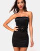 Image de la robe Himawa en satin noir