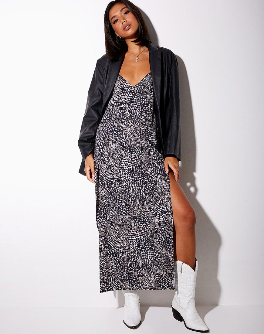 Image de la robe Hime en crocodile abstrait noir