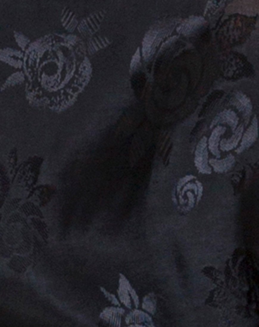 Image de Hime Maxi Dress in Satin Black Rose