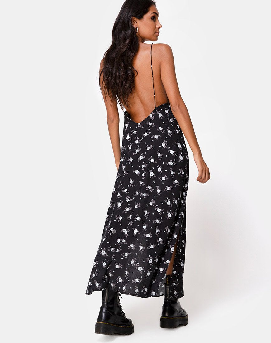Robe longue Hime, tulipe foncé