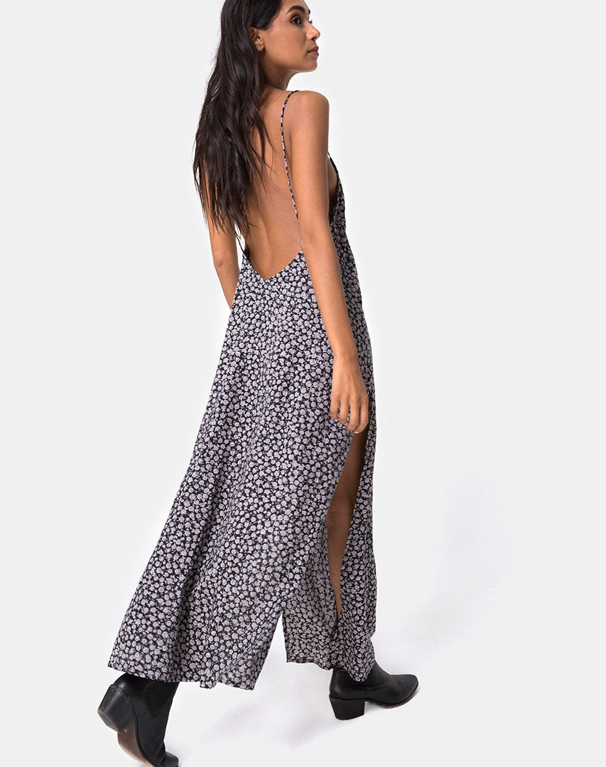 Image de Hime Dress in Ditsy Rose Black