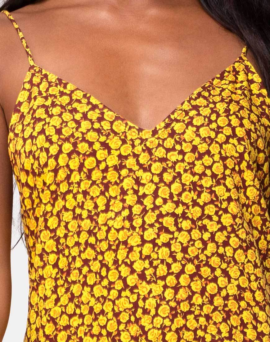 Image de Hime Maxi Dress in Ditsy Rose Marigold