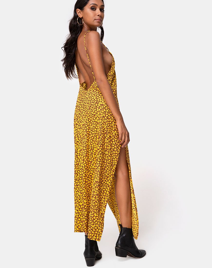 Image de Hime Maxi Dress in Ditsy Rose Marigold