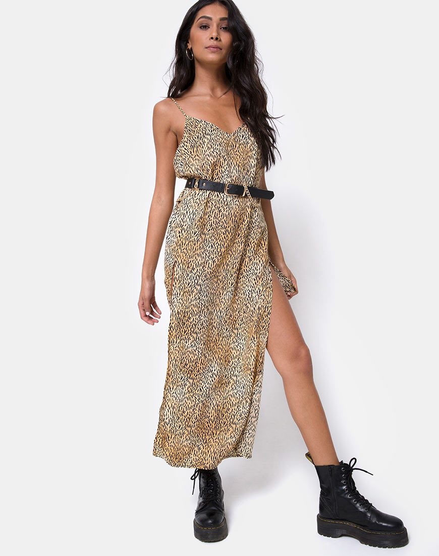 Image de Hime Maxi Dress in Mini Tiger Brown