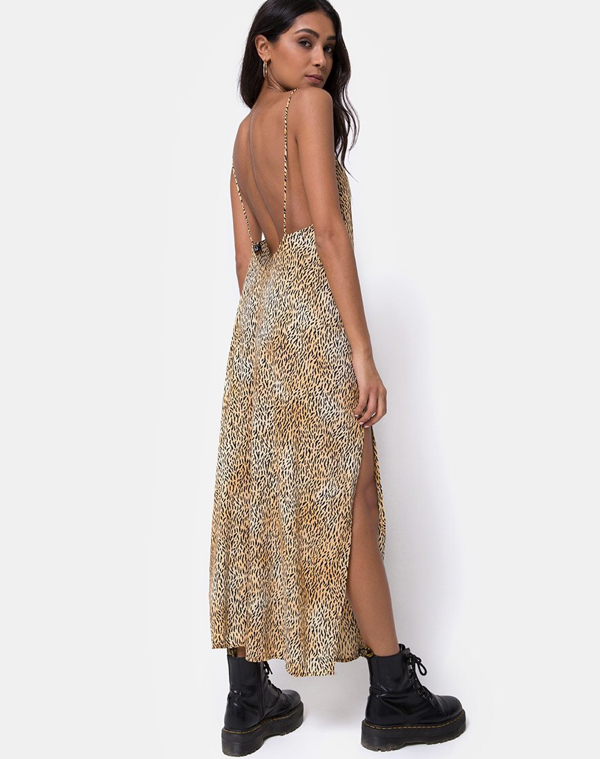 Image de Hime Maxi Dress in Mini Tiger Brown