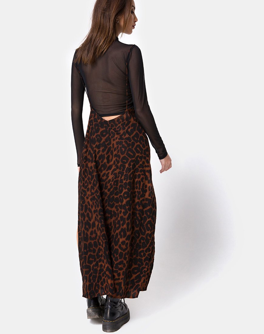 Image de Hime Maxi Dress in Oversize Jaguar Brown