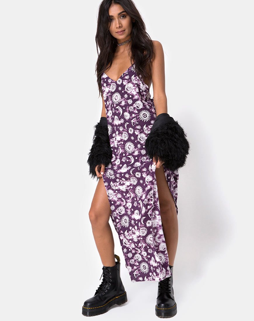 Image de Hime Maxi Dress in Purple Zodiac