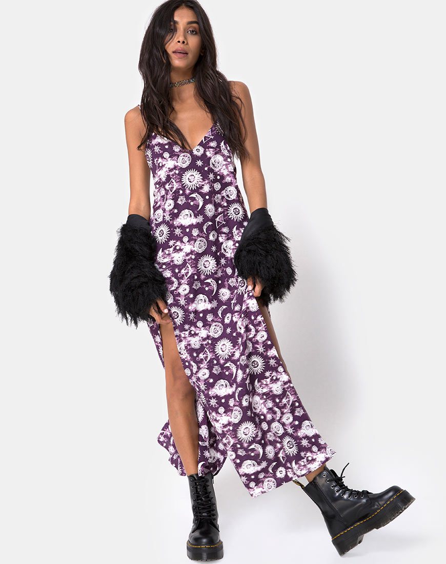 Robe longue Hime en violet Zodiac