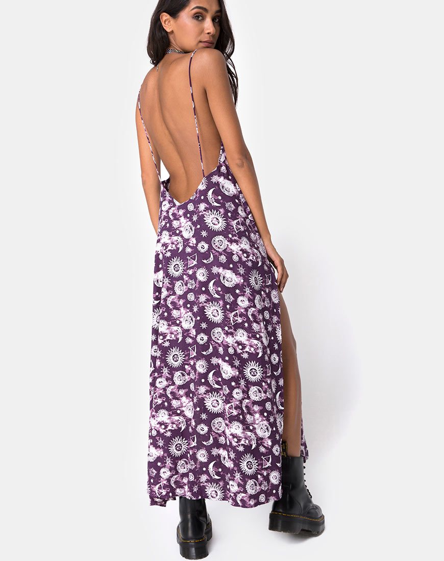 Robe longue Hime en violet Zodiac